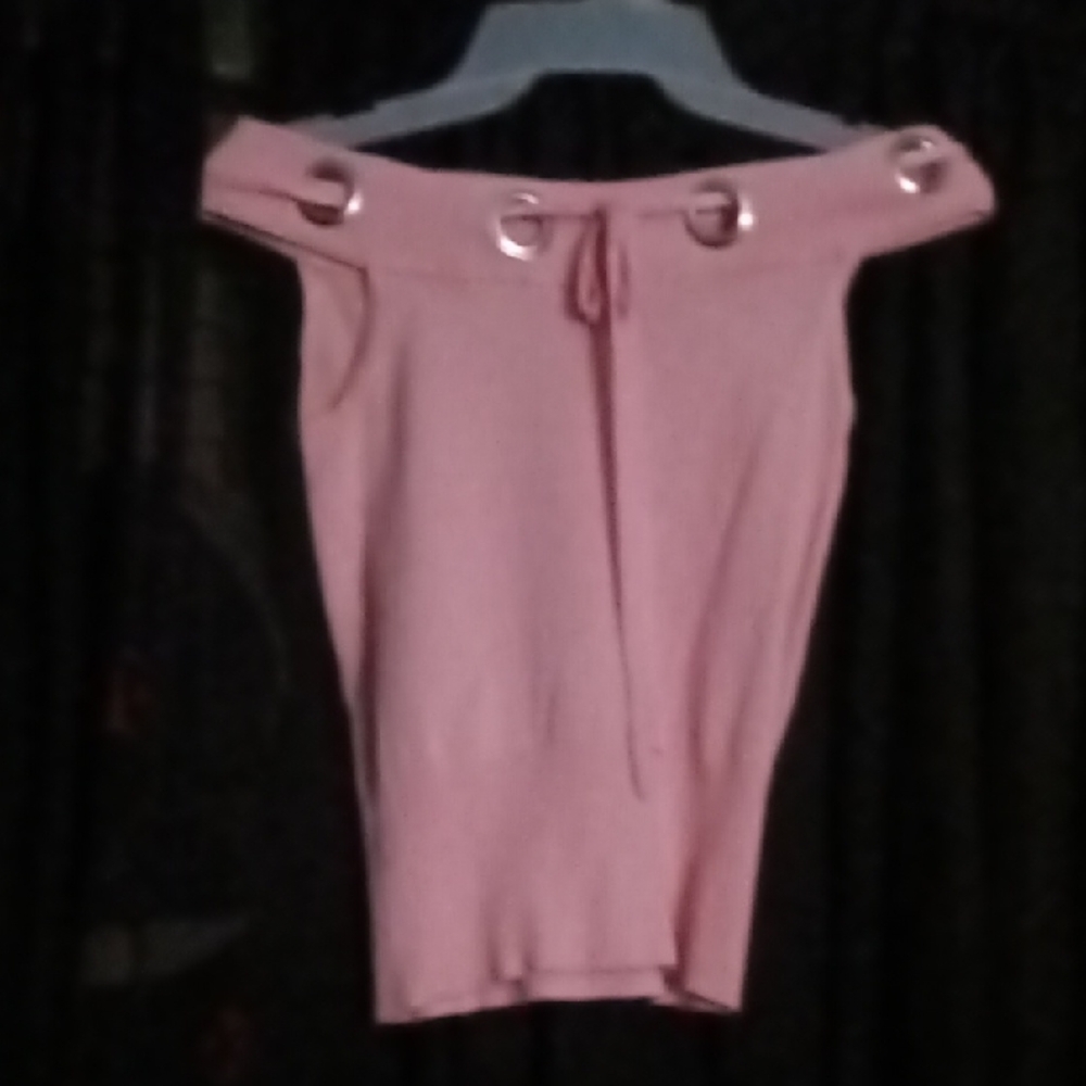 Takeout Pink Off-the-Shoulder Sweater